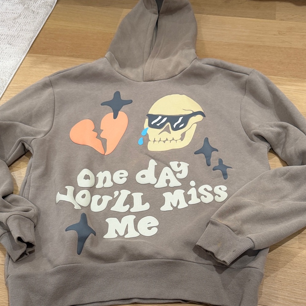 PacSun Tan Hoodie with Graphic Detail